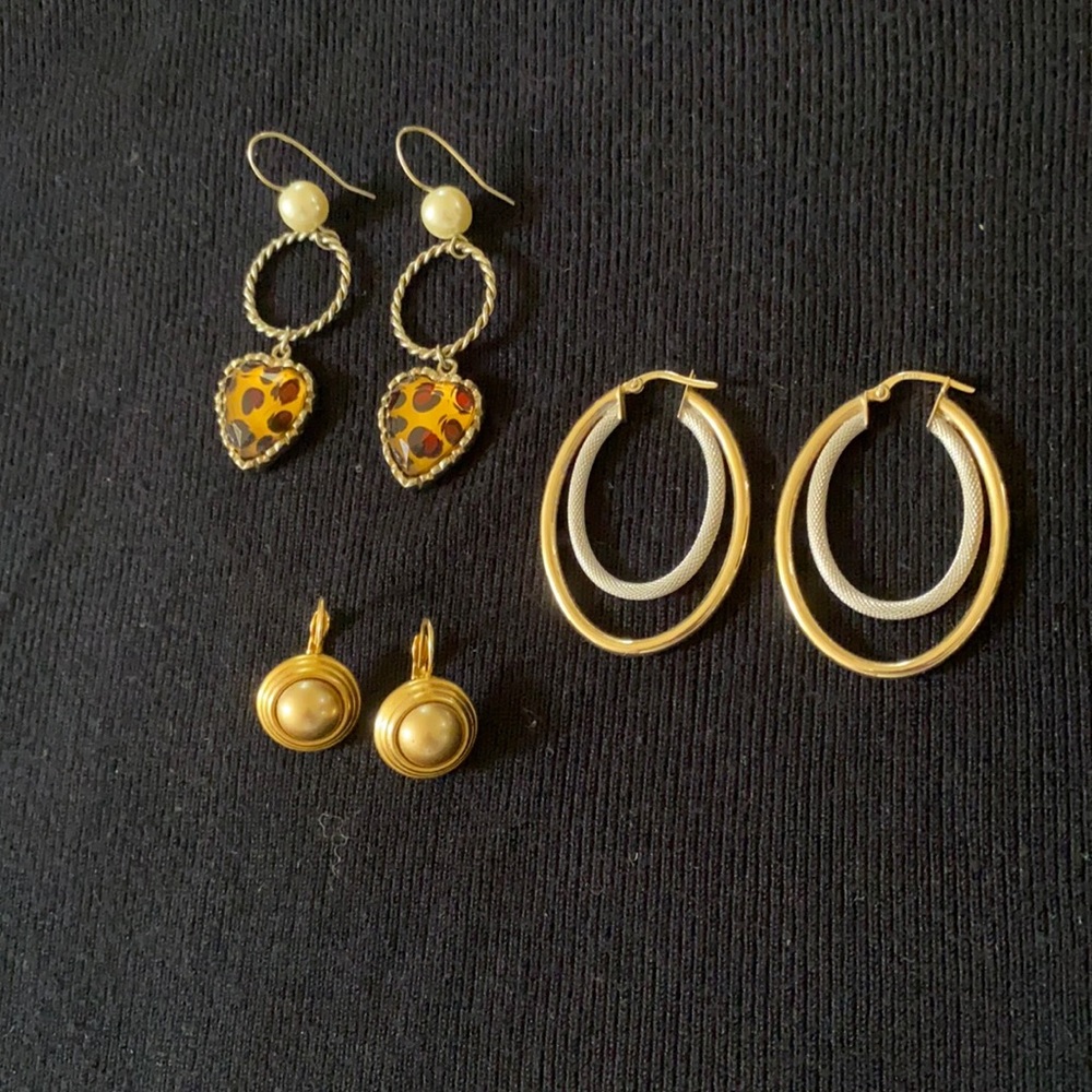 Drop & hoop earrings - 3 quantity - one low price